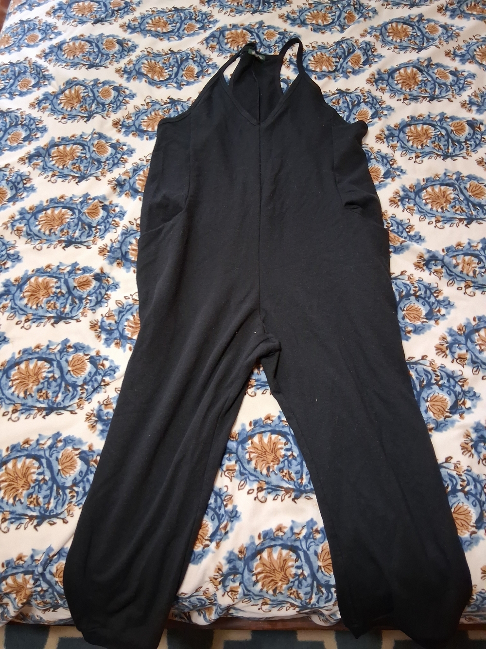 wild fable Black Sleeveless V-Neck Jumpsuit